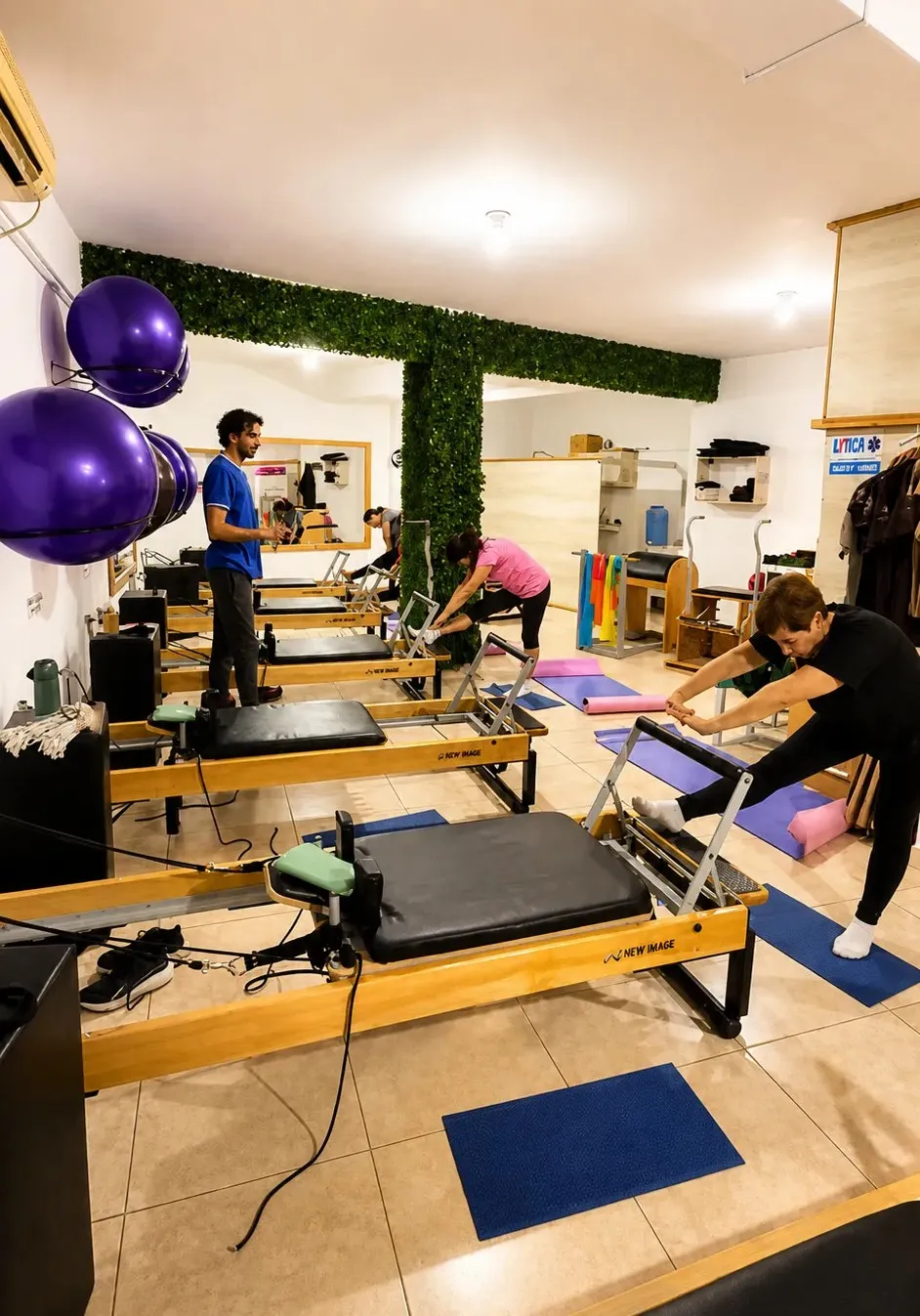 Sesión de Pilates reformer